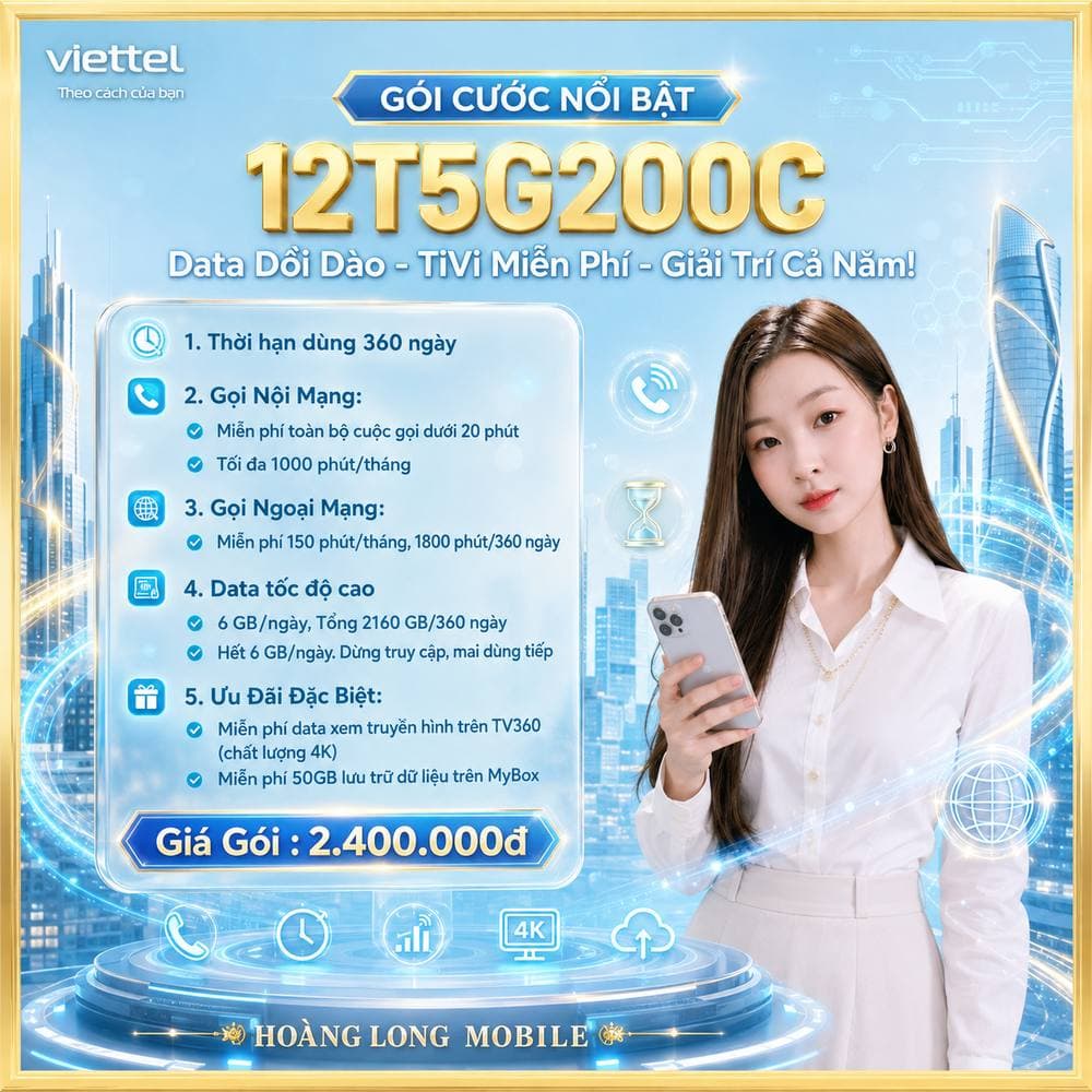 Ảnh minh họa gói 12T5G200C