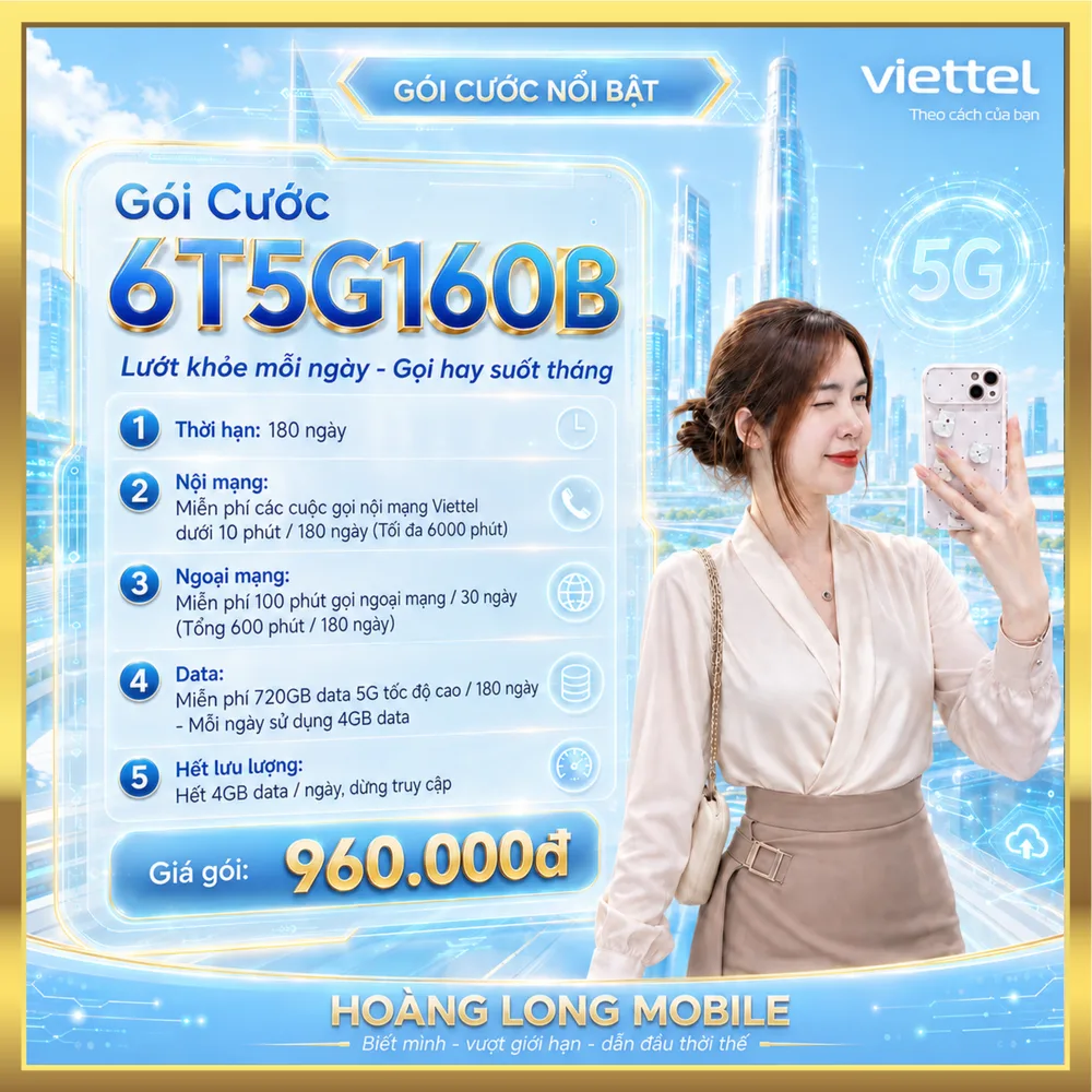 Ảnh minh họa gói 6T5G160B